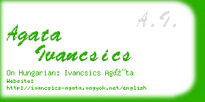 agata ivancsics business card